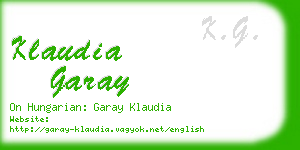 klaudia garay business card